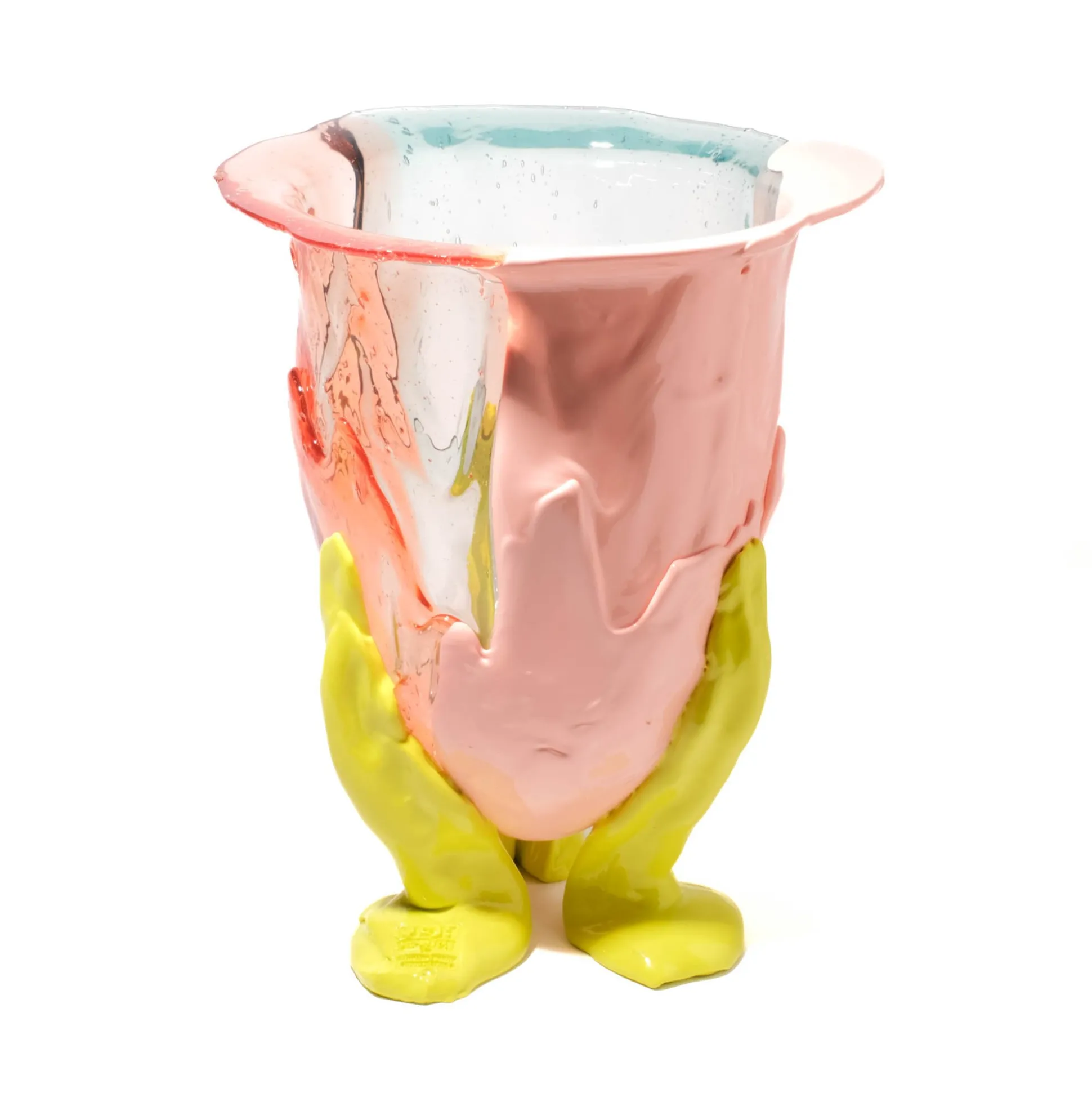 amazonia_vase__aqua_light_1.webp Amazonia Vase - Aqua, Light Ruby, Salmon, Fluo Yellow