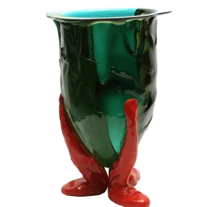 Amazonia Vase - Green, Turquoise, Coral Red