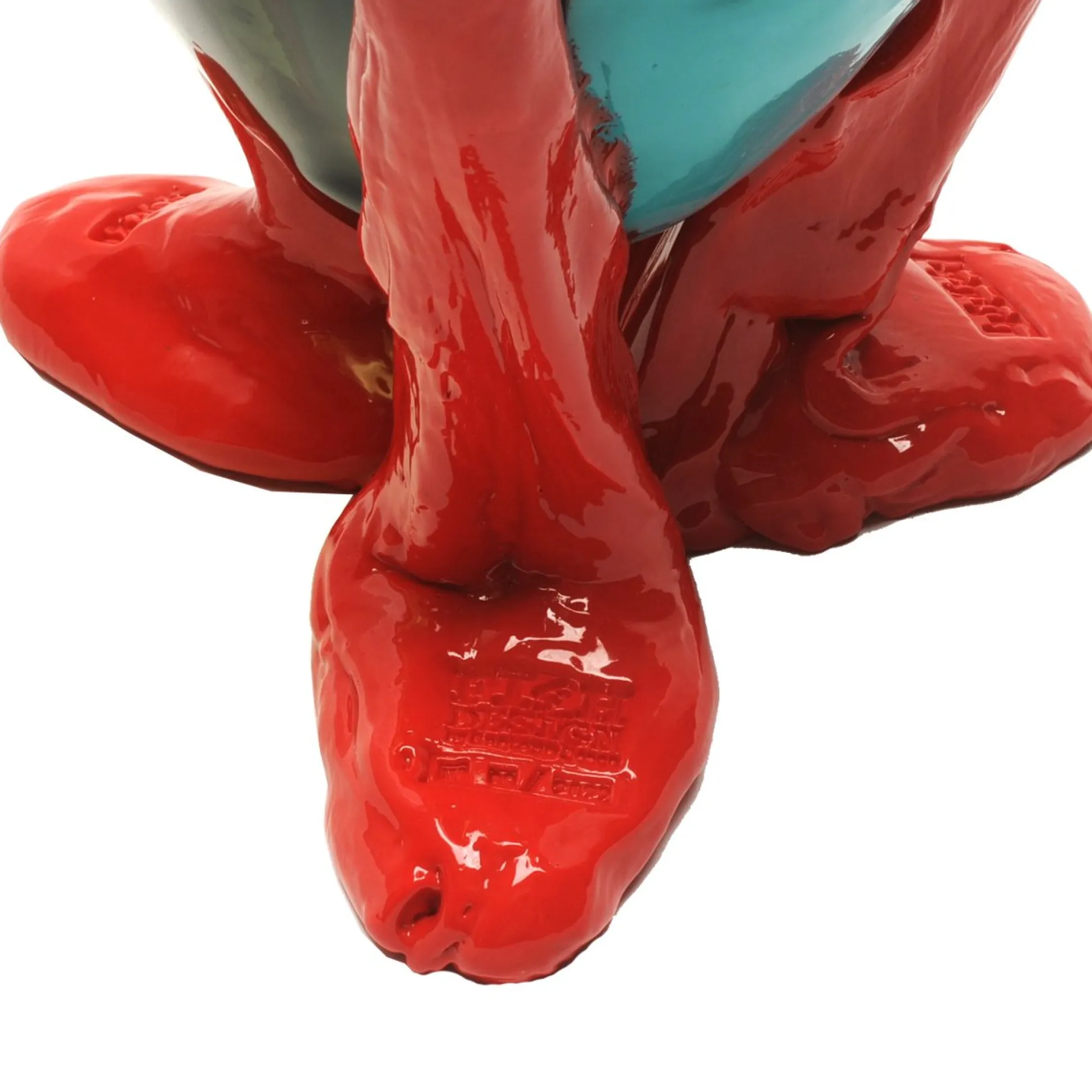 amazonia_vase__green_turq_4.webp Amazonia Vase - Green, Turquoise, Coral Red