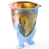 Amazonia Vase - Light Ruby, Light Blue, Brown, Pastel Blue