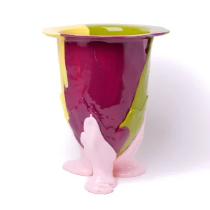 Amazonia Vase - Matt Dust Green, Cherry, Pastel Yellow, Pastel Pink