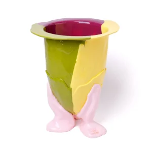 Amazonia Vase - Matt Dust Green, Cherry, Pastel Yellow, Pastel Pink