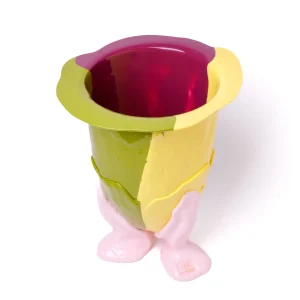Amazonia Vase - Matt Dust Green, Cherry, Pastel Yellow, Pastel Pink