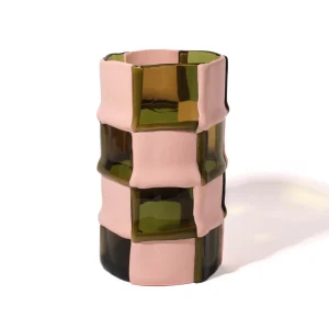Bamboo Vase - Clear Bottle Green, Matt Salmon
