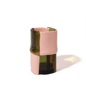 Bamboo Vase - Clear Bottle Green, Matt Salmon