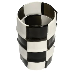 Bamboo Vase - Clear Dark Grey, Matt White