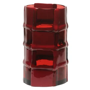 Bamboo Vase - Clear Fuchsia, Matt Cherry