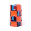 Bamboo Vase - Clear Light Blue, Matt Pastel Orange