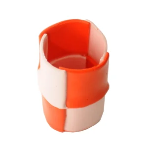 Bamboo Vase - Matt Orange And Matt Pink