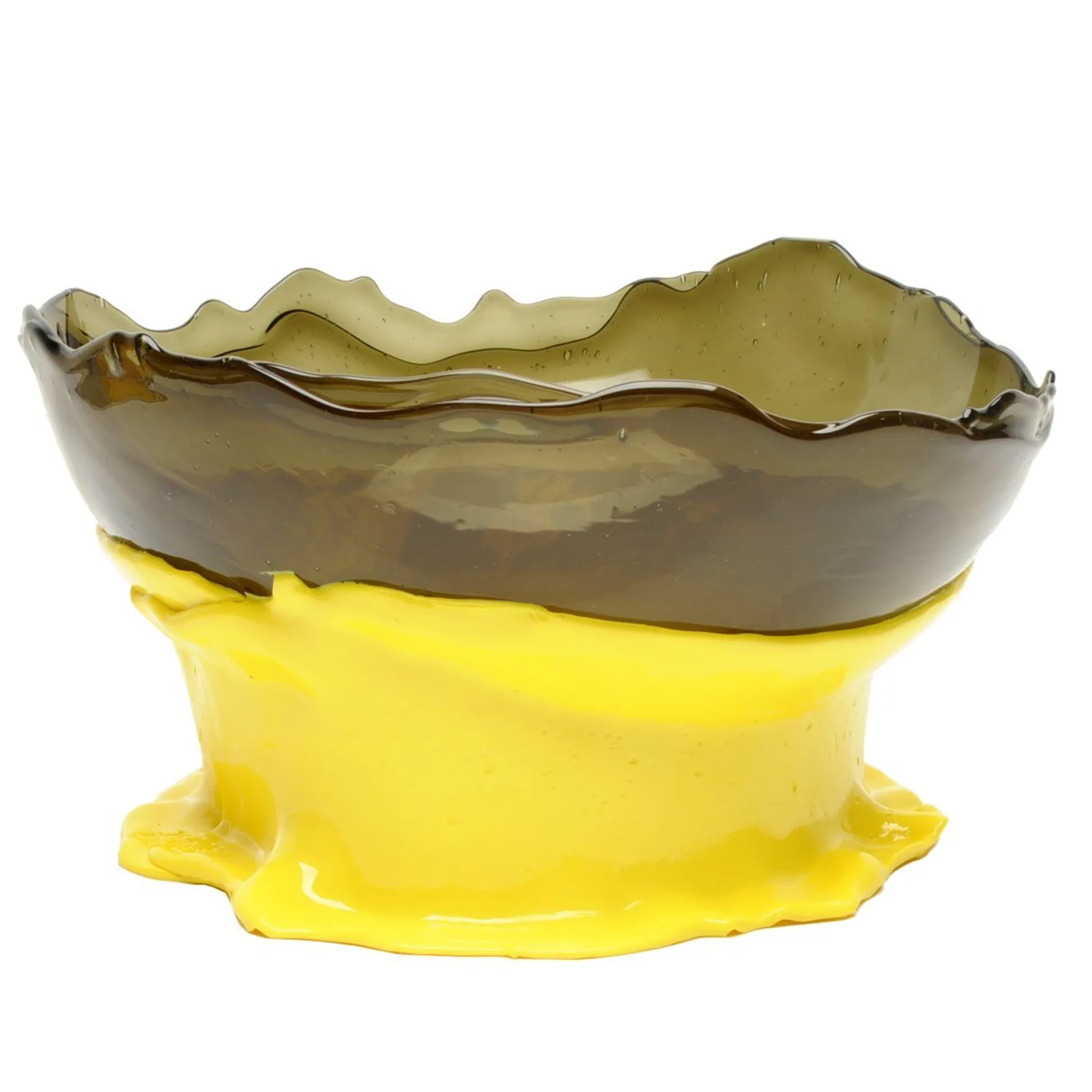 big_collina_vase__clear_f_0.webp Big Collina Vase - Clear Fumè And Matt Lemon Yellow