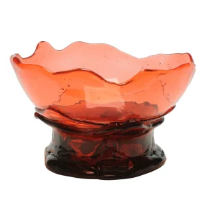 Big Collina Vase - Clear Light Ruby And Dark Ruby