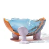 Big Collina Vase Extra Colour - Clear Light Blue, Matt Pumpkin And Matt Lilac