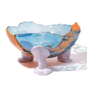 Big Collina Vase Extra Colour - Clear Light Blue, Matt Pumpkin And Matt Lilac