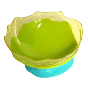 Big Collina Vase Extra Colour - Clear Yellow, Matt Lime And Matt Turquoise