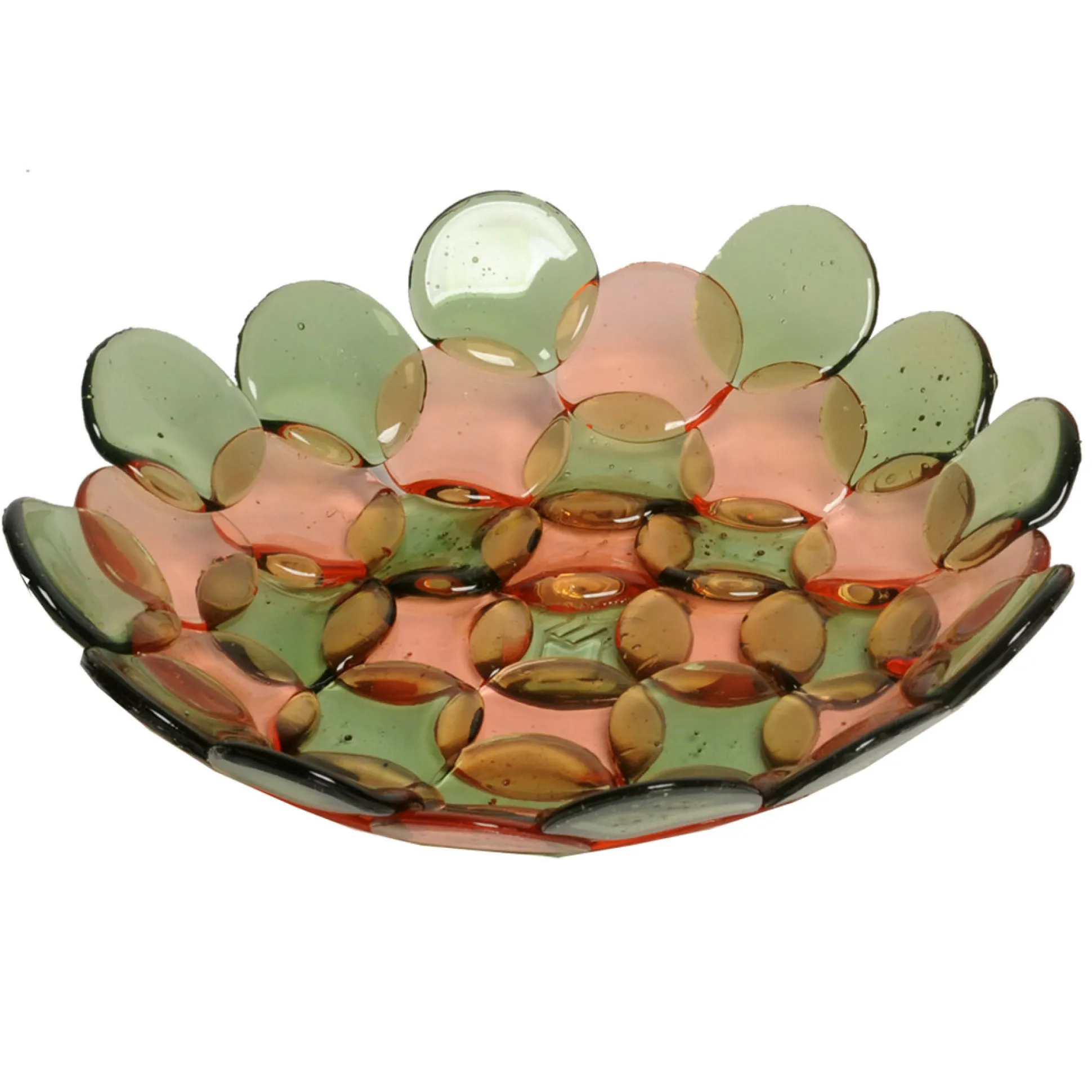circle_basket__clear_bott_2.webp Circle Basket - Clear Bottle Green And Light Ruby