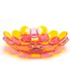 Circle Basket - Clear Fuchsia, Orange