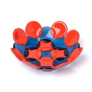 Circle Basket - Clear Light Blue, Matt Pastel Orange
