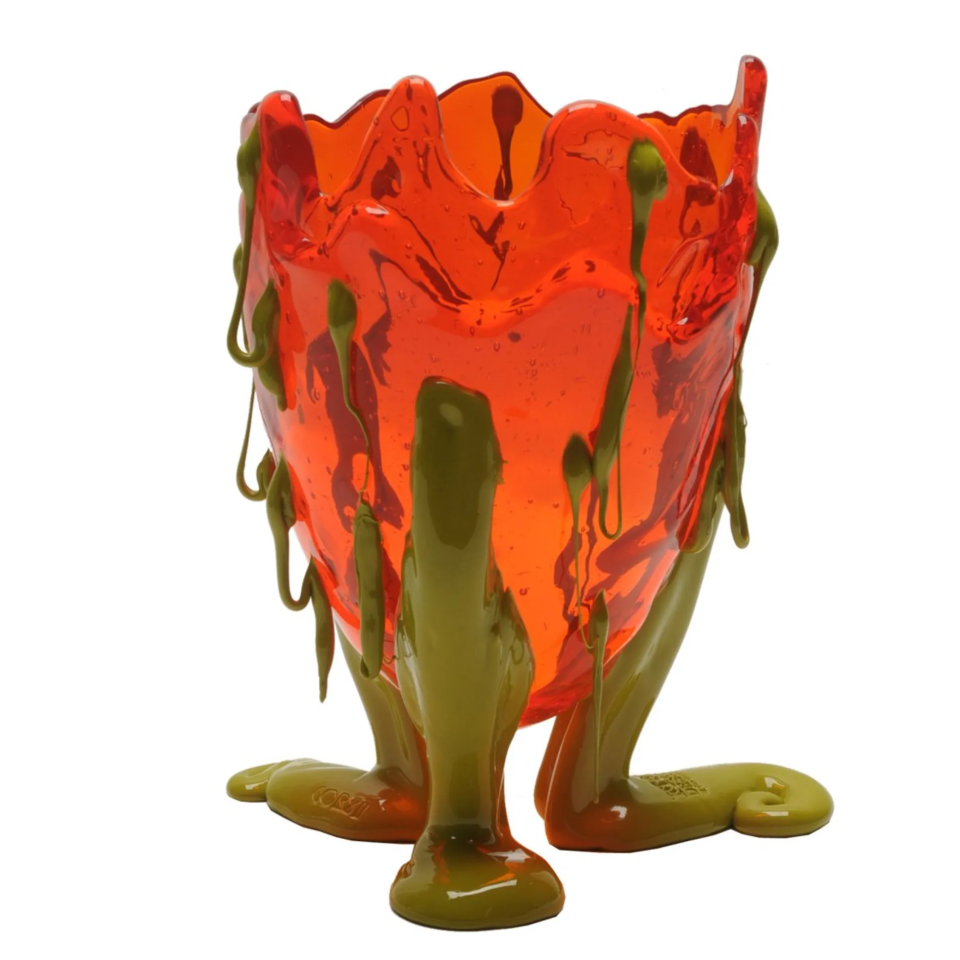 clear_special_vase__clear_0.webp Clear Special Vase - Clear Orange, Matt Dusty Green