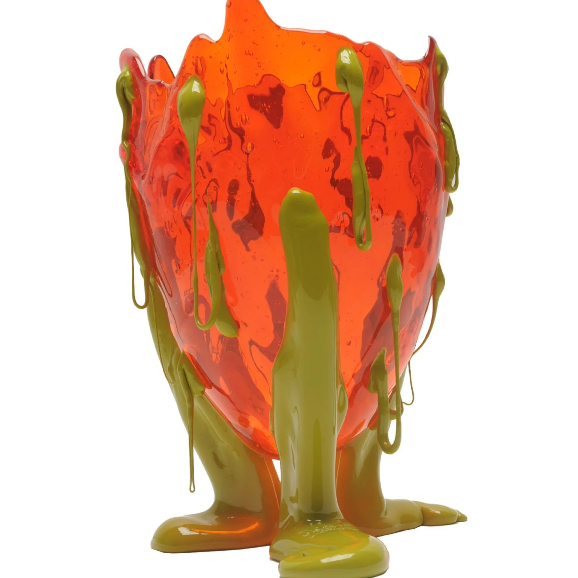 clear_special_vase__clear_2.webp Clear Special Vase - Clear Orange, Matt Dusty Green