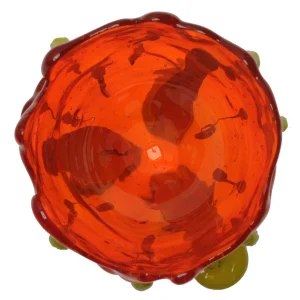 Clear Special Vase - Clear Orange, Matt Dusty Green