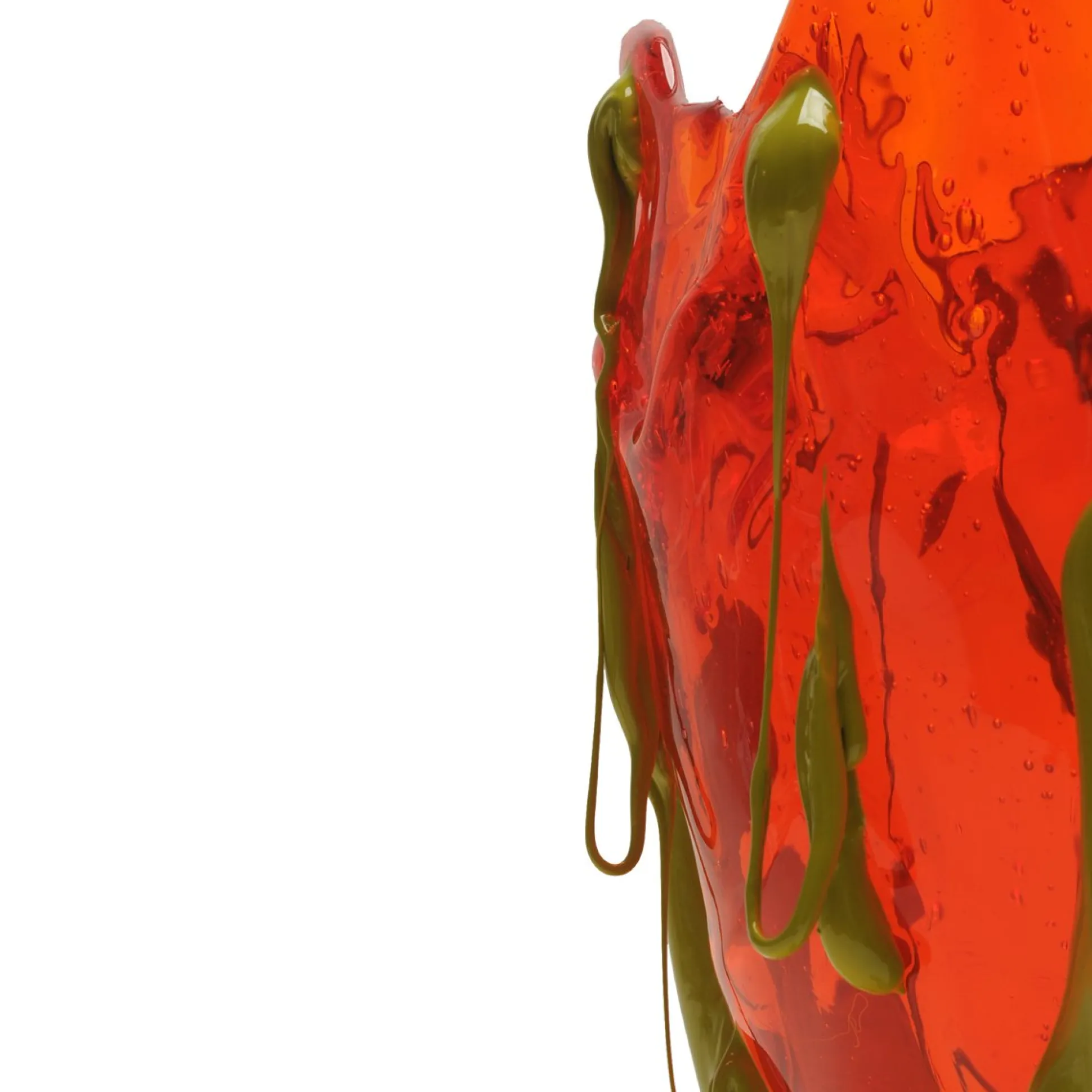 clear_special_vase__clear_6.webp Clear Special Vase - Clear Orange, Matt Dusty Green