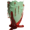 Clear Special Vase - Matt Mint And Antique Pink