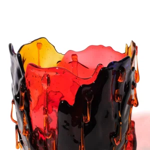Clear Special Vase Extra Colour - Blue, Amber, Red, Orange