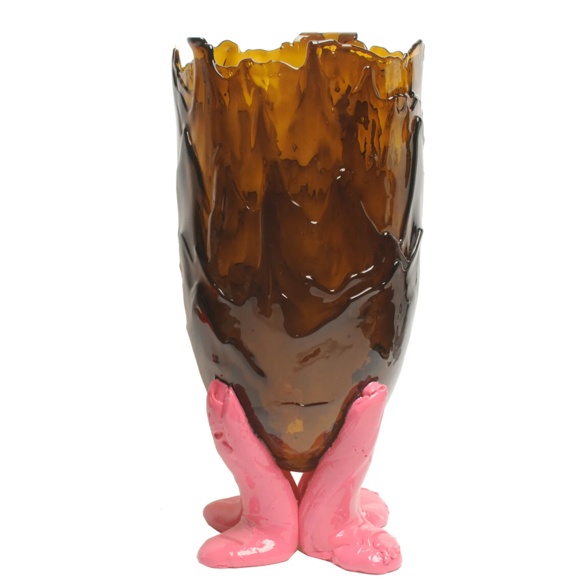 clear_vase__clear_brown_a_5.webp Clear Vase - Clear Brown And Matt Fuchsia