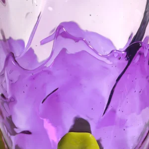 Clear Vase Extra Colour - Clear Lilac, Clear Purple And Matt Dust Green