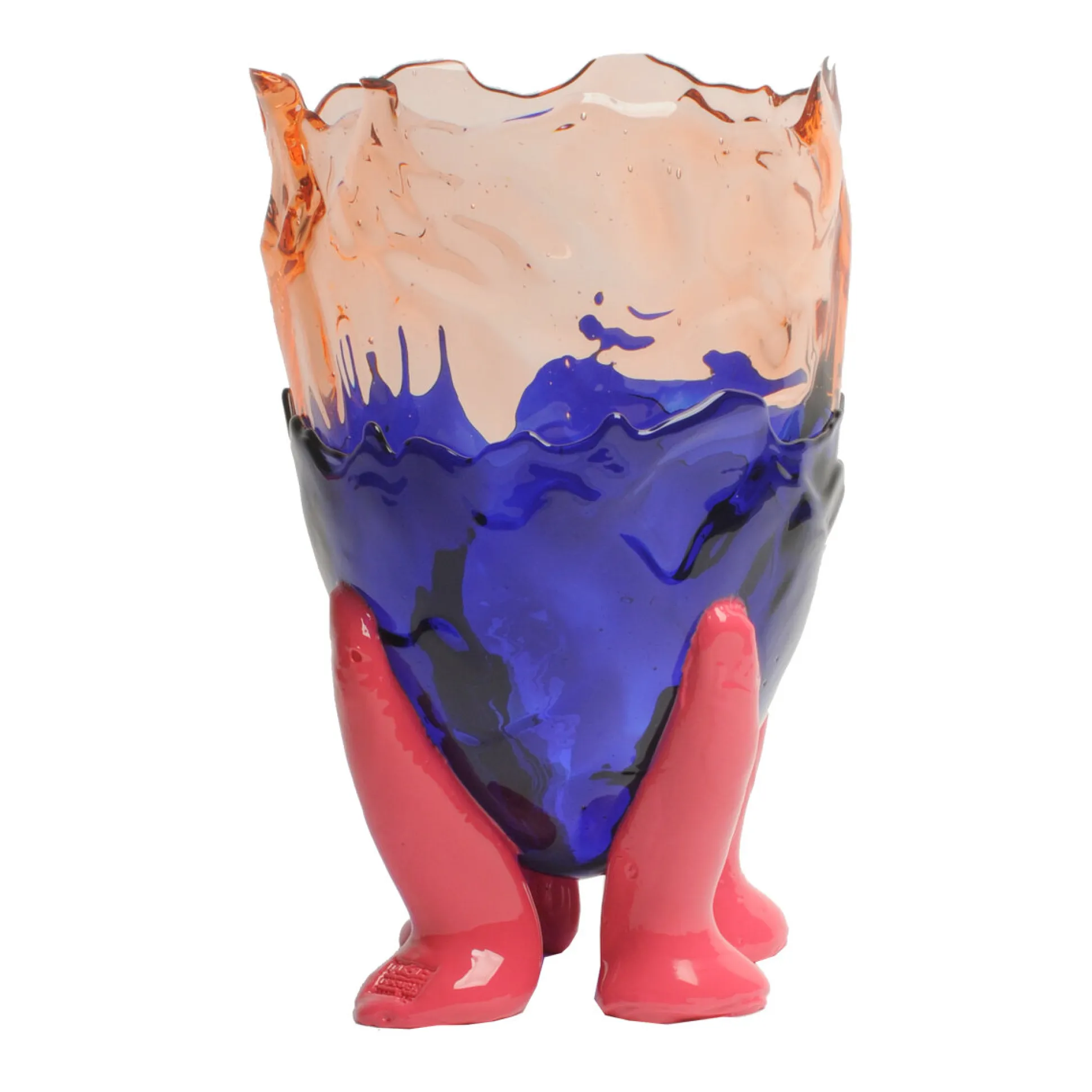 clear_vase_extra_colour___3-4.webp Clear Vase Extra Colour - Clear Pink, Blue, Matt Fuchsia