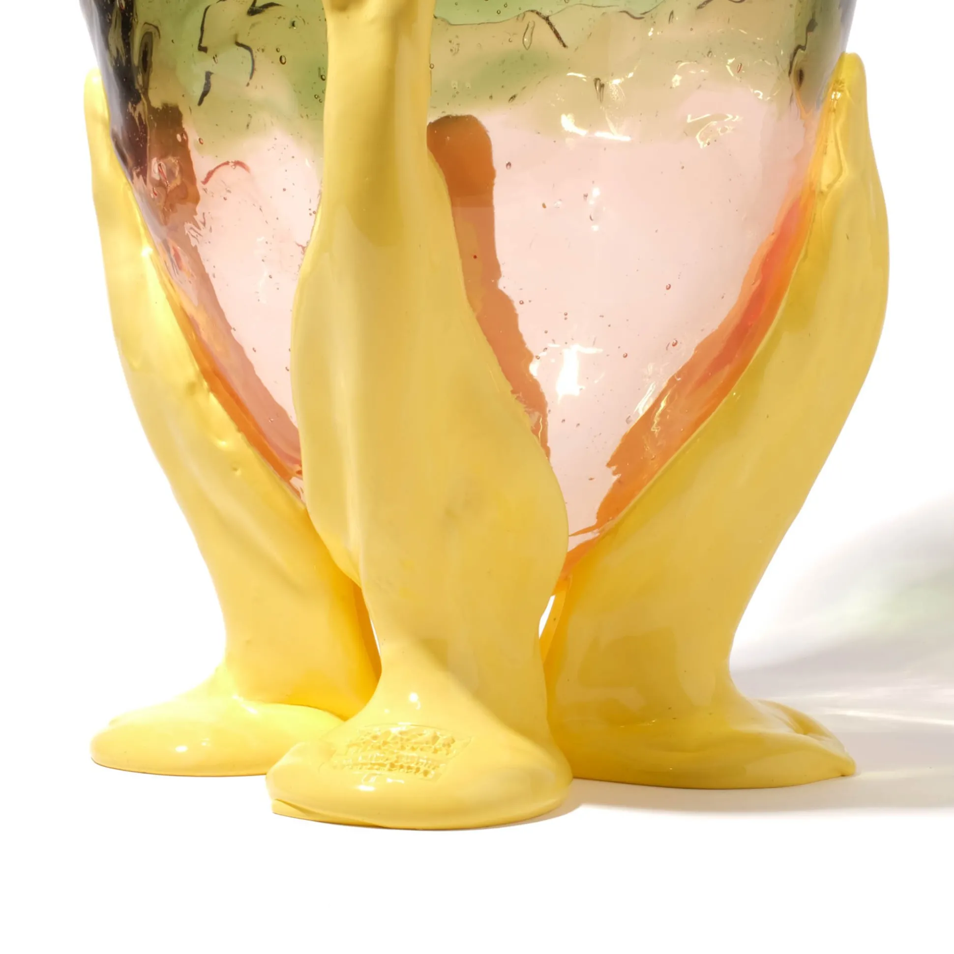 clear_vase_extra_colour___4-1.webp Clear Vase Extra Colour - Clear Bottle Green, Clear Light Ruby And Matt Pastel Yellow
