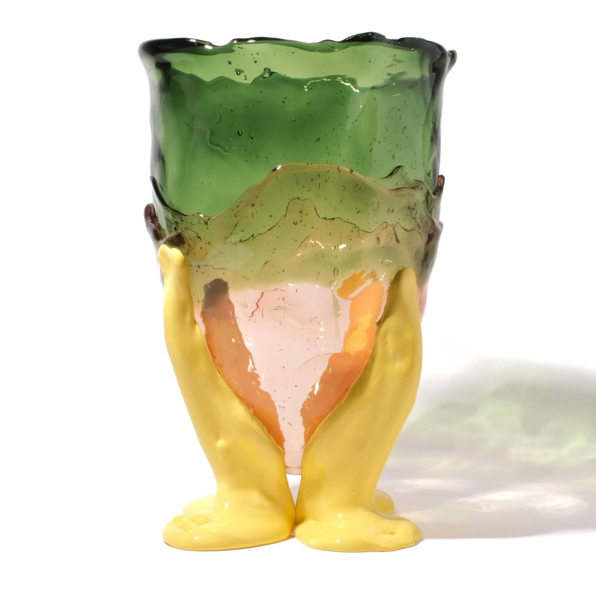 clear_vase_extra_colour___5-1.webp Clear Vase Extra Colour - Clear Bottle Green, Clear Light Ruby And Matt Pastel Yellow