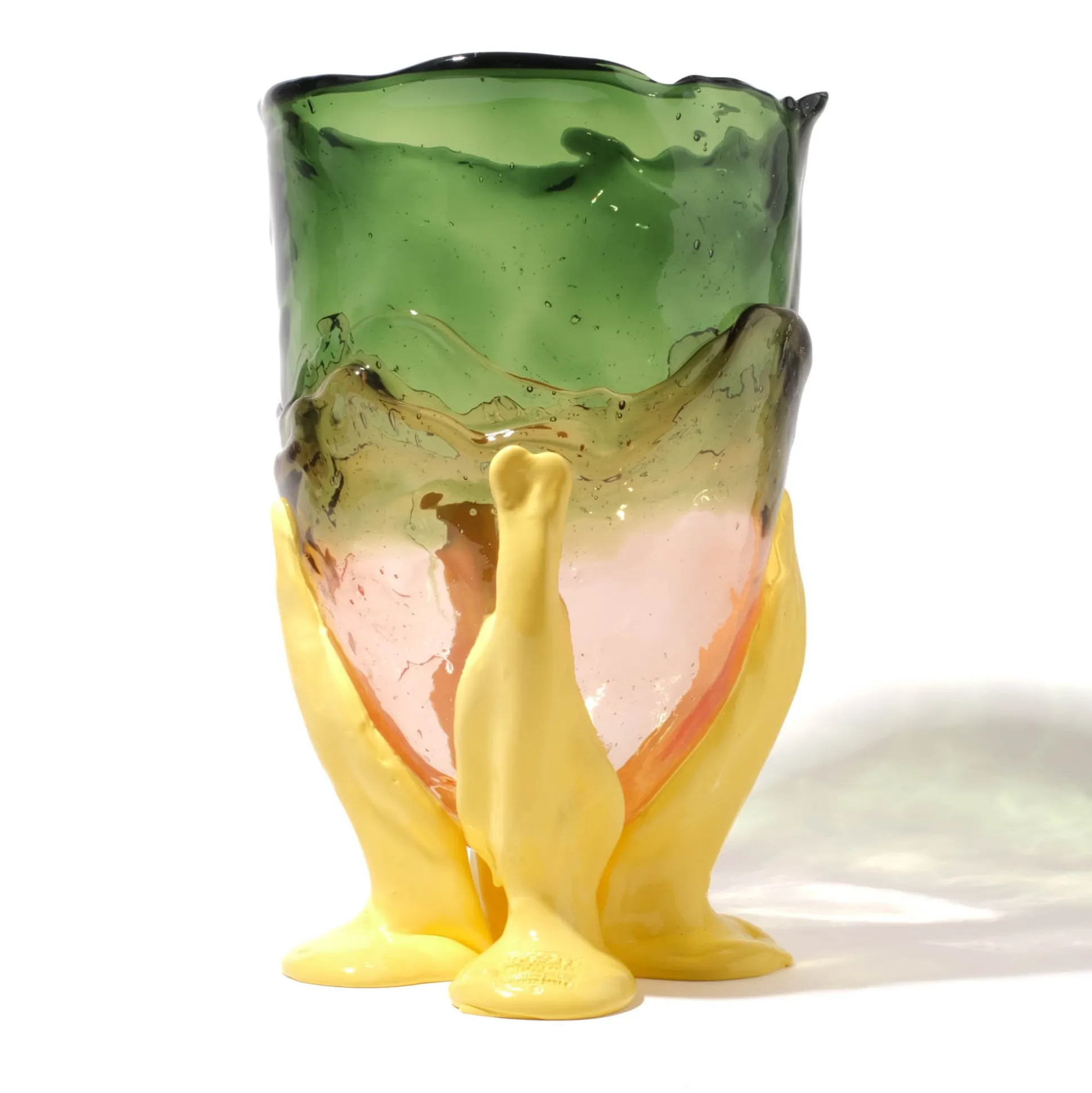 clear_vase_extra_colour___7-1.webp Clear Vase Extra Colour - Clear Bottle Green, Clear Light Ruby And Matt Pastel Yellow