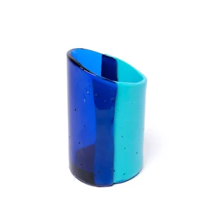 Cut Vase S - Clear Blue, Turquoise