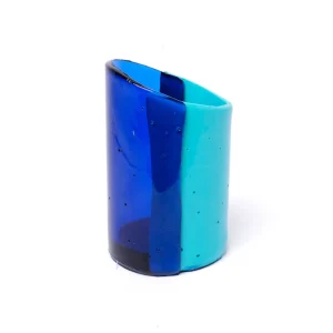 Cut Vase S - Clear Blue, Turquoise