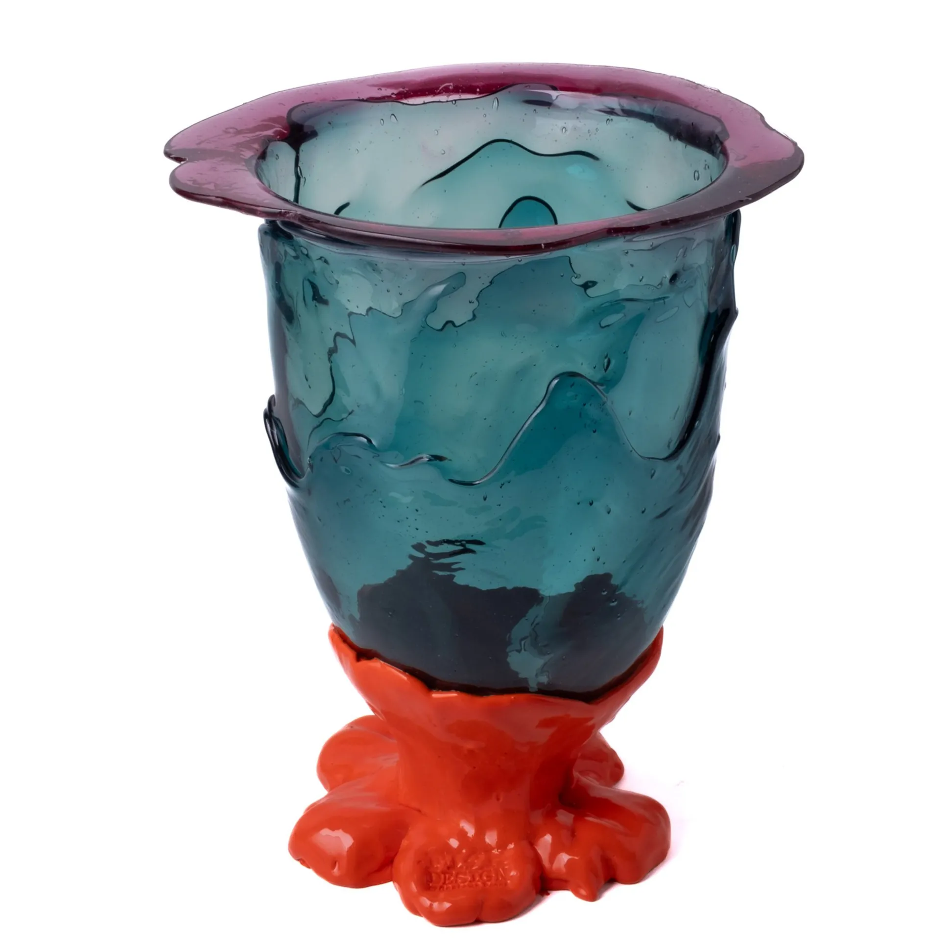 flower_vase__clear_light__1.webp Flower Vase - Clear Light Fuchsia, Clear Emerald And Matt Orange
