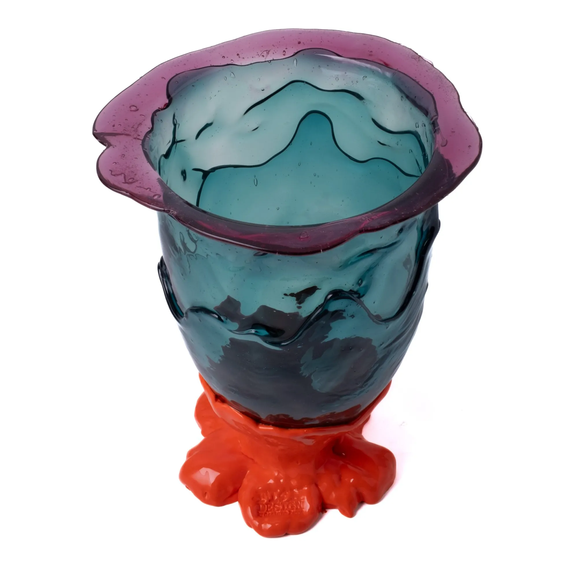 flower_vase__clear_light__2.webp Flower Vase - Clear Light Fuchsia, Clear Emerald And Matt Orange