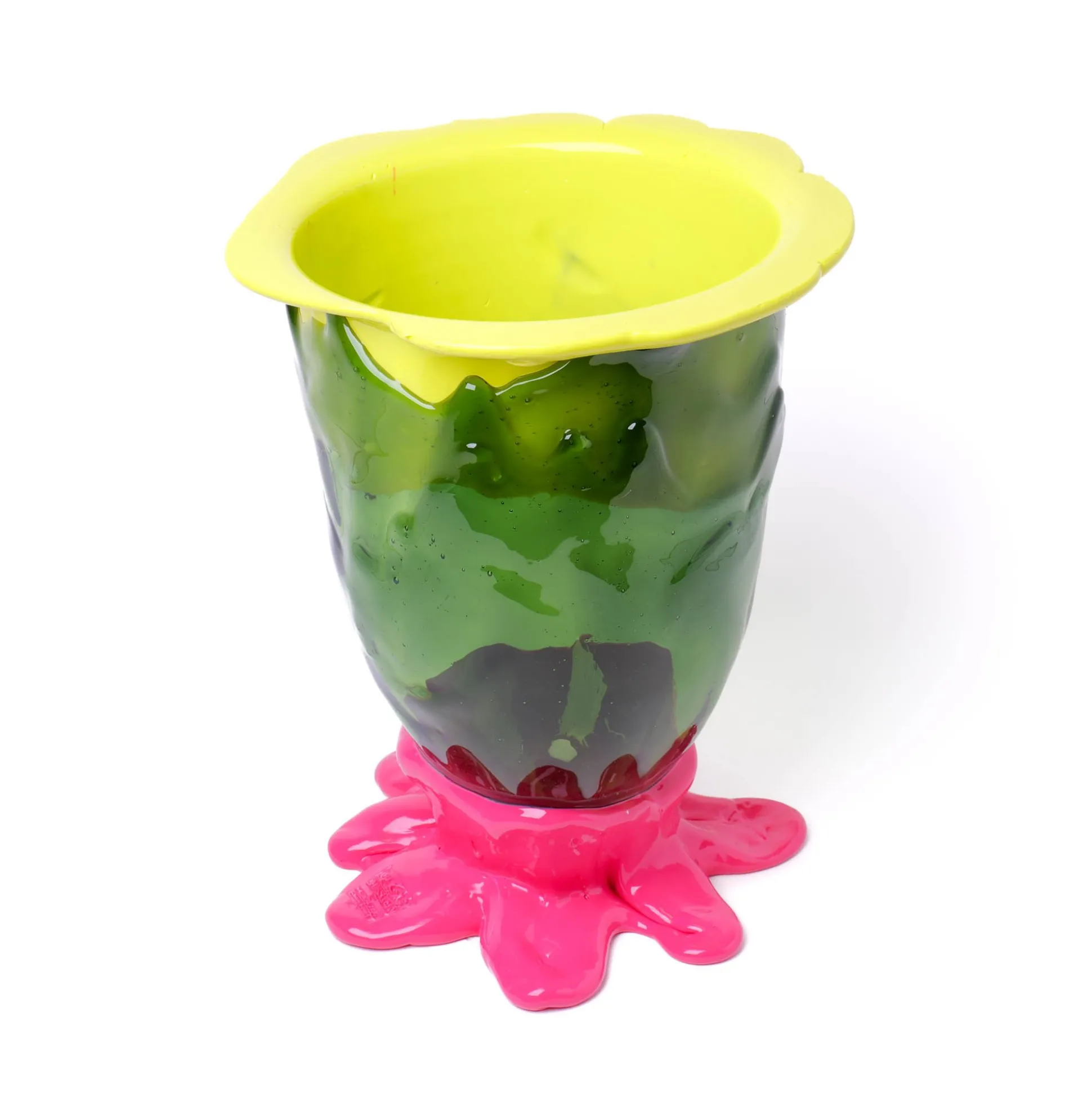 flower_vase__fluo_yellow__3.webp Flower Vase - Fluo Yellow, Clear Bottle Green, Fuchsia