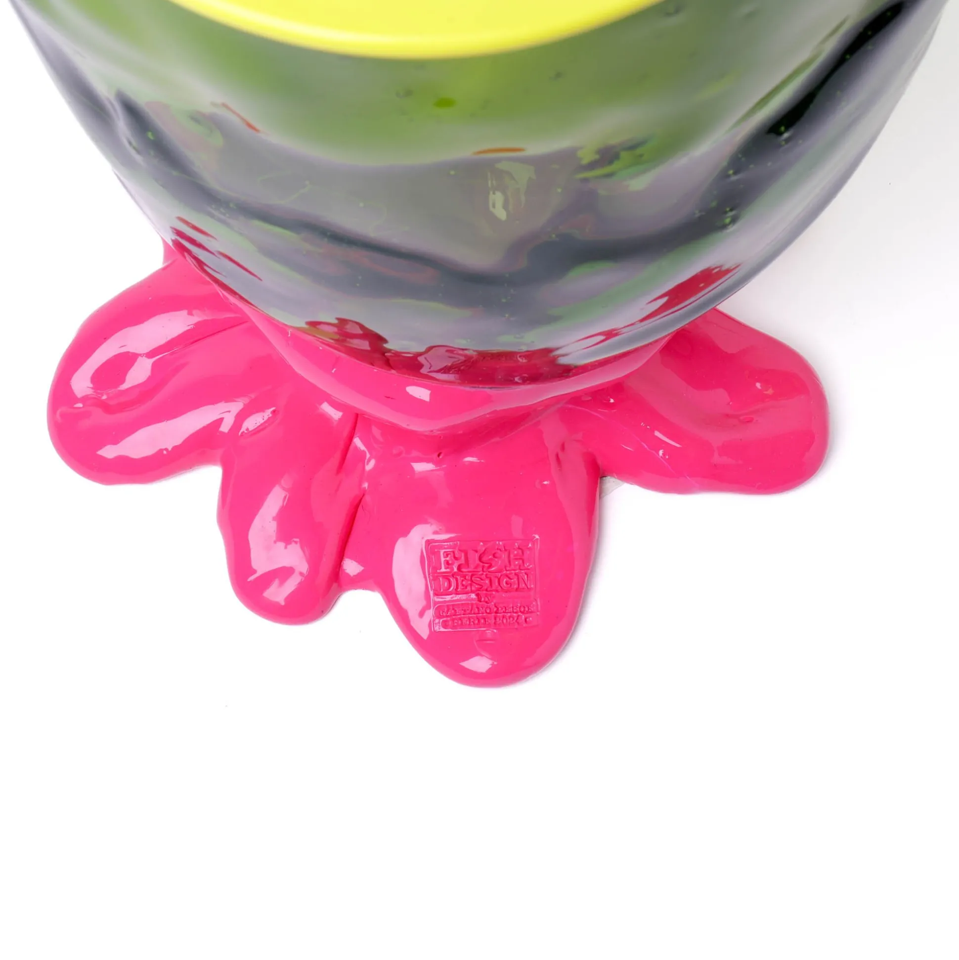 flower_vase__fluo_yellow__7.webp Flower Vase - Fluo Yellow, Clear Bottle Green, Fuchsia