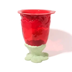 Flower Vase - Red, Clear Red, Mint