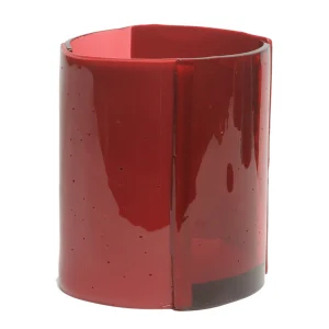 Four Lines Vase - Clear Fuchsia, Matt Cherry