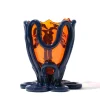 Indian Summer Vase - Clear Orange, Matt Blue