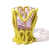 Indian Summer Vase - Clear Lilac And Matt Fluo Yellow