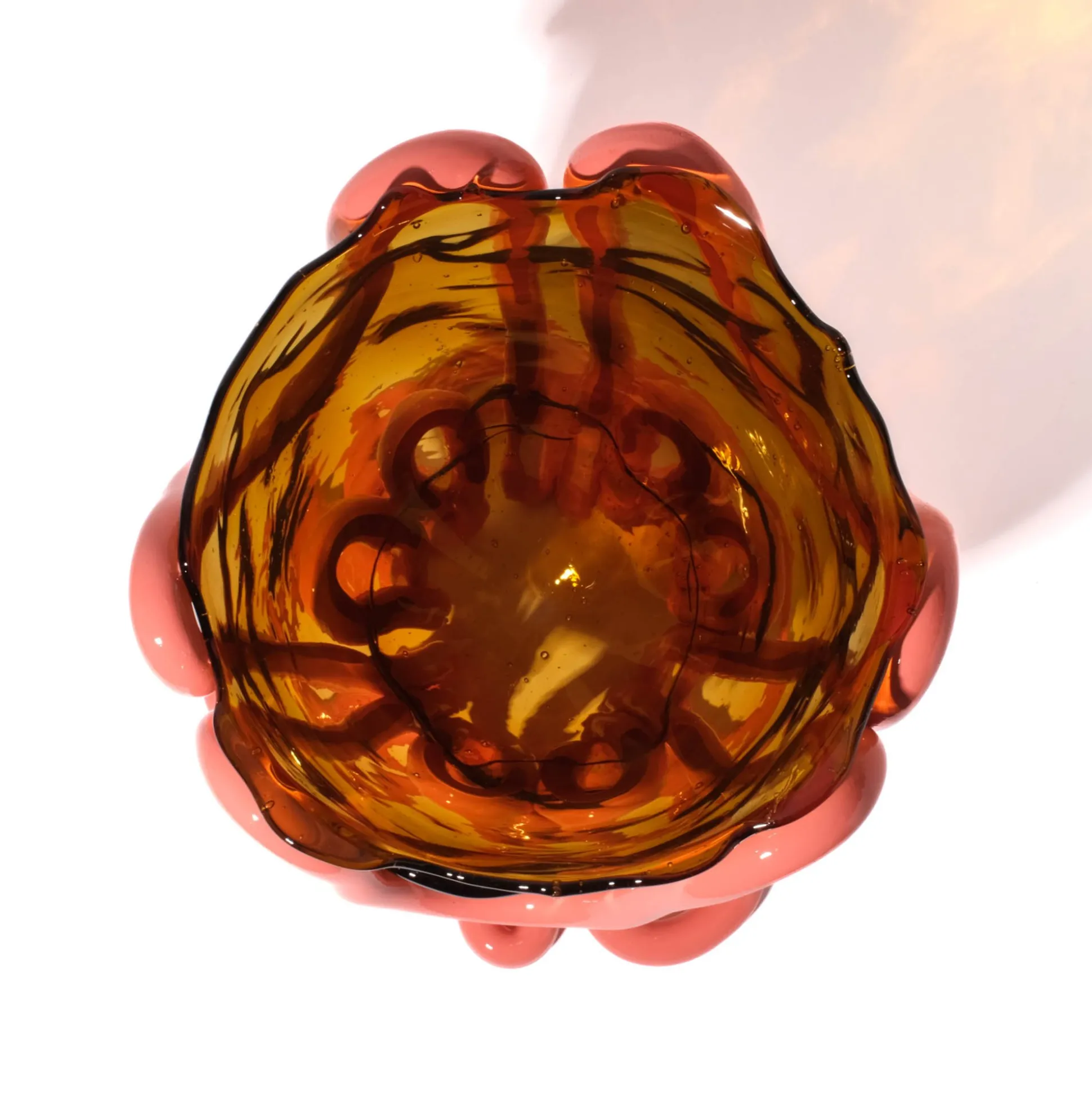 indian_summer_vase__clear_3-2.webp Indian Summer Vase - Clear Amber, Matt Dark Salmon