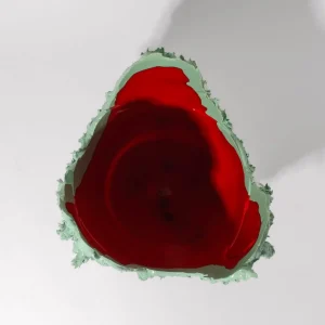 Lava Vase - Aqua, Coral