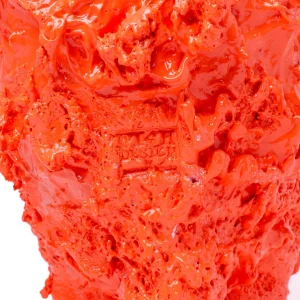 Lava Vase - Matt Pastel Orange, Cherry