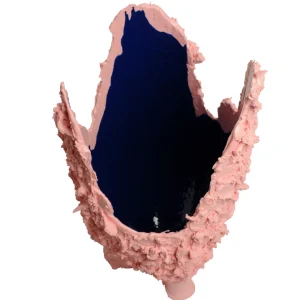 Lava Vase - Matt Pastel Pink And Blue
