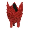 Lava Vase - Matt Red, Black