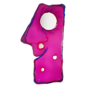 Look At Me Mirror - Clear Fuchsia, Matt Red And Blue