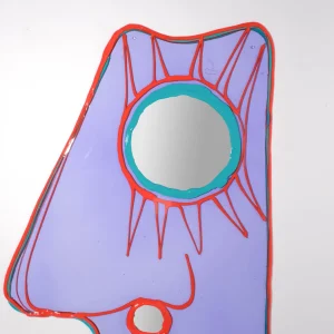 Look At Me Mirror - Clear Lilac, Matt Turquoise And Matt Orange